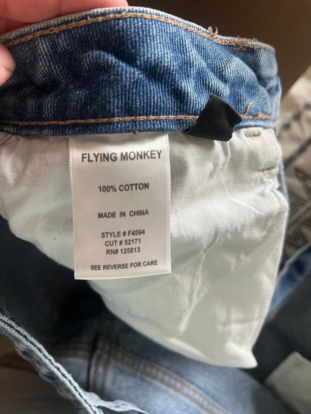 Flying Monkey Light Blue Distressed Wide-Leg Jeans - Picture 6 of 6
